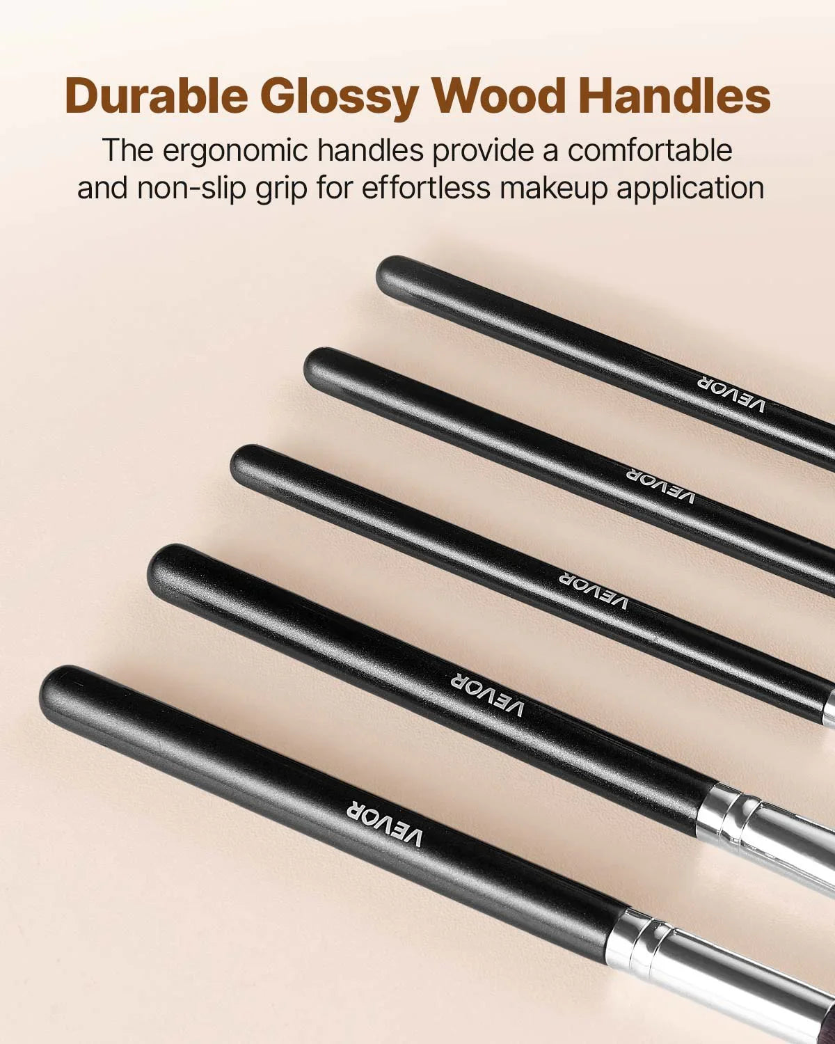 34-Piece Makeup Brush Set, Professional Brushes Kit for Foundation Blending Eyeshadow Concealer Blush - with Soft Bristles, Ergonomic Wood Handle, Travel-Friendly Case Included