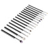 15PCS Makeup Brush Set Vegan Synthetic Foundation Eyeshadow Travel Kit