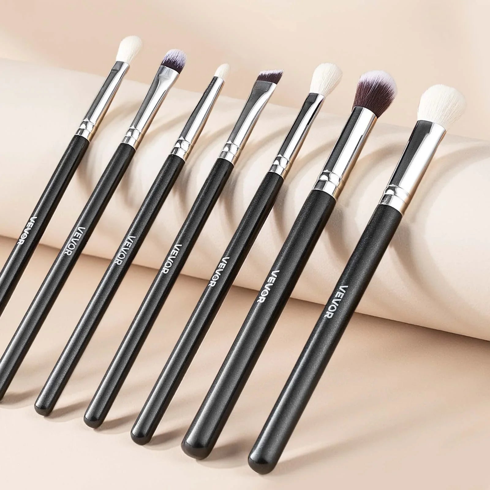 15-Piece Makeup Brush Set for Foundation Blending Eyeshadow, Professional Vegan Brushes with Soft Synthetic Bristles, Ergonomic Wood Handle & Aluminum Ferrule, Portable and Travel-Friendly