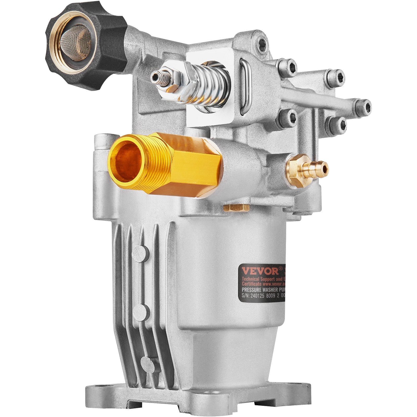 Pressure Washer Pump, 19 mm Shaft Horizontal, 3400 PSI, 2.5GPM, Replacement Power Washer Pumps Kit, Parts Washer Pump, Compatible with Honda, Simpson, RYOBI, Briggs & Stratton, Subaru, Craftsman