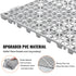 Modular Interlocking Cushion, 50 Pack 30 x 30 cm Splicing Drainage Mats, Soft PVC Interlocking Drainage Floor Tiles, Non-Slip Drainage Holes for Restroom, Bathroom, Kitchen, Pool, Wet Area, Gray