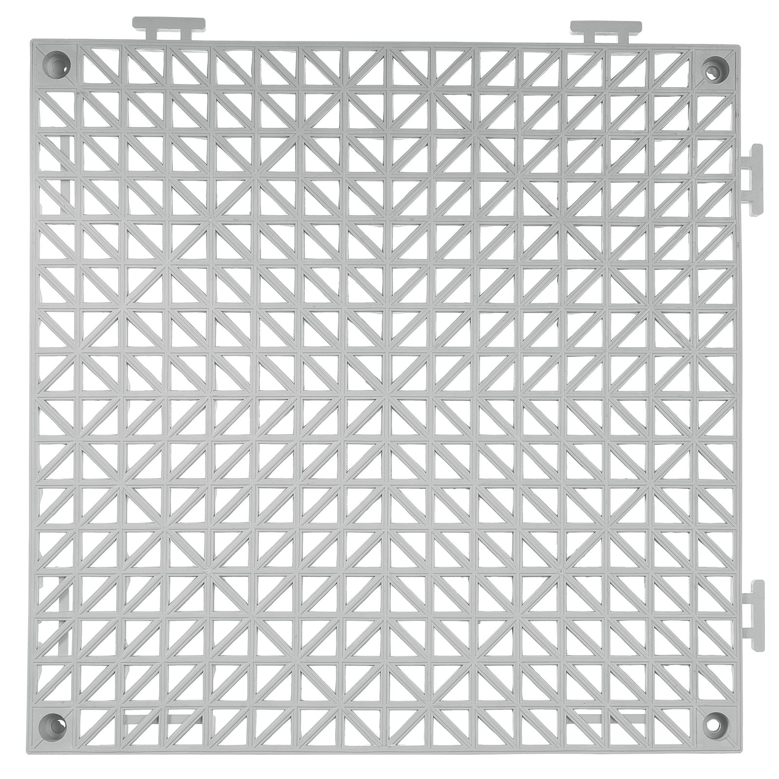 Modular Interlocking Cushion, 50 Pack 30 x 30 cm Splicing Drainage Mats, Soft PVC Interlocking Drainage Floor Tiles, Non-Slip Drainage Holes for Restroom, Bathroom, Kitchen, Pool, Wet Area, Gray