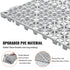 Modular Interlocking Cushion, 50 Pack 30 x 30 cm Splicing Drainage Mats, Soft PVC Interlocking Drainage Floor Tiles, Non-Slip Drainage Holes for Restroom, Bathroom, Kitchen, Pool, Wet Area, Gray