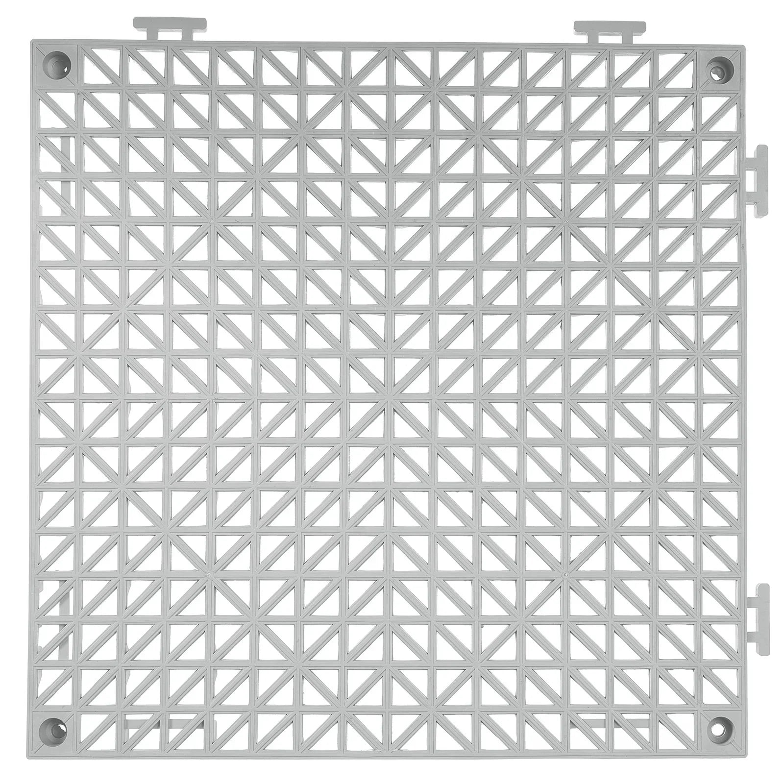 Modular Interlocking Cushion, 50 Pack 30 x 30 cm Splicing Drainage Mats, Soft PVC Interlocking Drainage Floor Tiles, Non-Slip Drainage Holes for Restroom, Bathroom, Kitchen, Pool, Wet Area, Gray