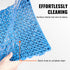 Modular Interlocking Cushion, 55 Pack 30 x 30 cm Splicing Drainage Mats, Soft PVC Interlocking Drainage Floor Tiles, Non-Slip Drainage Holes for Restroom, Bathroom, Kitchen, Pool, Wet Area, Blue