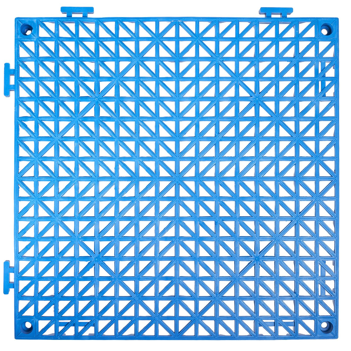 Modular Interlocking Cushion, 55 Pack 30 x 30 cm Splicing Drainage Mats, Soft PVC Interlocking Drainage Floor Tiles, Non-Slip Drainage Holes for Restroom, Bathroom, Kitchen, Pool, Wet Area, Blue