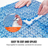 Modular Interlocking Cushion, 55 Pack 30 x 30 cm Splicing Drainage Mats, Soft PVC Interlocking Drainage Floor Tiles, Non-Slip Drainage Holes for Restroom, Bathroom, Kitchen, Pool, Wet Area, Blue