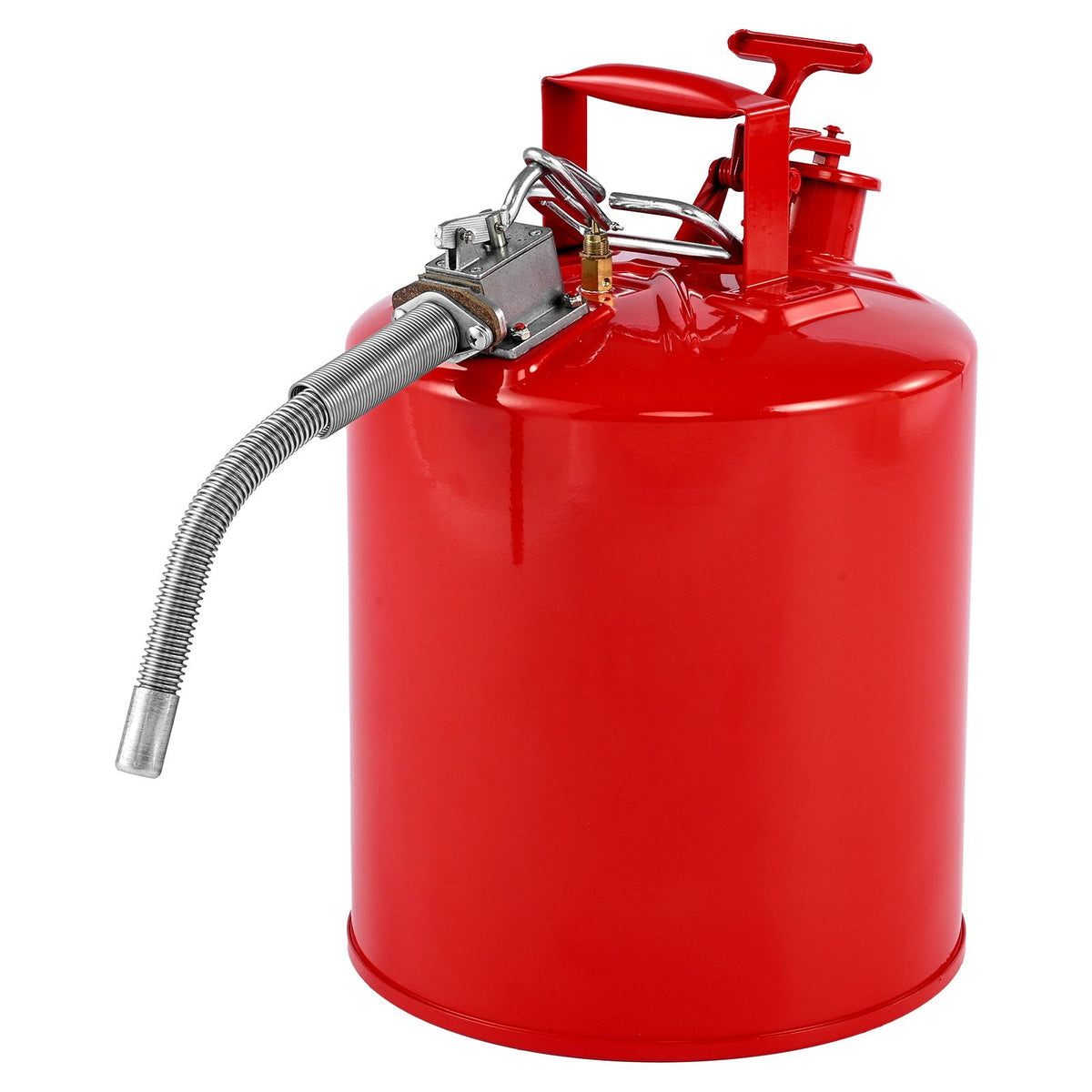 19L Type II Safety Gas Can Red Metal Fuel Storage with Spout