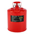 Safety Gas Can, 19 L Type II Red Safety Can for Gasoline with Stainless Steel Flame Arrester, Self-Closing Lid, and Flexible Metal Spout, Carbon Steel Flammable Storage with Ergonomic Handle