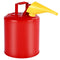 Safety Gas Can, 19 L Type I Red Safety Can for Gasoline with Stainless Steel Flame Arrester, Self-Closing Lid, and PE Funnel, Carbon Steel Flammable Fuel Storage Container with Ergonomic Handle