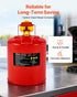 Safety Gas Can, 19 L Type I Red Safety Can for Gasoline with Stainless Steel Flame Arrester, Self-Closing Lid, and PE Funnel, Carbon Steel Flammable Fuel Storage Container with Ergonomic Handle