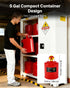 Safety Gas Can, 19 L Type I Red Safety Can for Gasoline with Stainless Steel Flame Arrester, Self-Closing Lid, and PE Funnel, Carbon Steel Flammable Fuel Storage Container with Ergonomic Handle