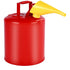 Safety Gas Can, 19 L Type I Red Safety Can for Gasoline with Stainless Steel Flame Arrester, Self-Closing Lid, and PE Funnel, Carbon Steel Flammable Fuel Storage Container with Ergonomic Handle