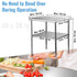 Stainless Steel Prep Table, 61 x 61 x 91.4 cm, 600lbs Load Capacity Heavy Duty Metal Worktable with Adjustable Undershelf & Universal Wheels, Commercial Workstation for Kitchen Garage Backyard