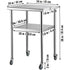 Stainless Steel Prep Table, 61 x 61 x 91.4 cm, 600lbs Load Capacity Heavy Duty Metal Worktable with Adjustable Undershelf & Universal Wheels, Commercial Workstation for Kitchen Garage Backyard