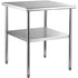 Stainless Steel Work Prep Table Commercial Food Prep Table 30x30x36in