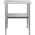 Stainless Steel Work Prep Table Commercial Food Prep Table 30x30x36in