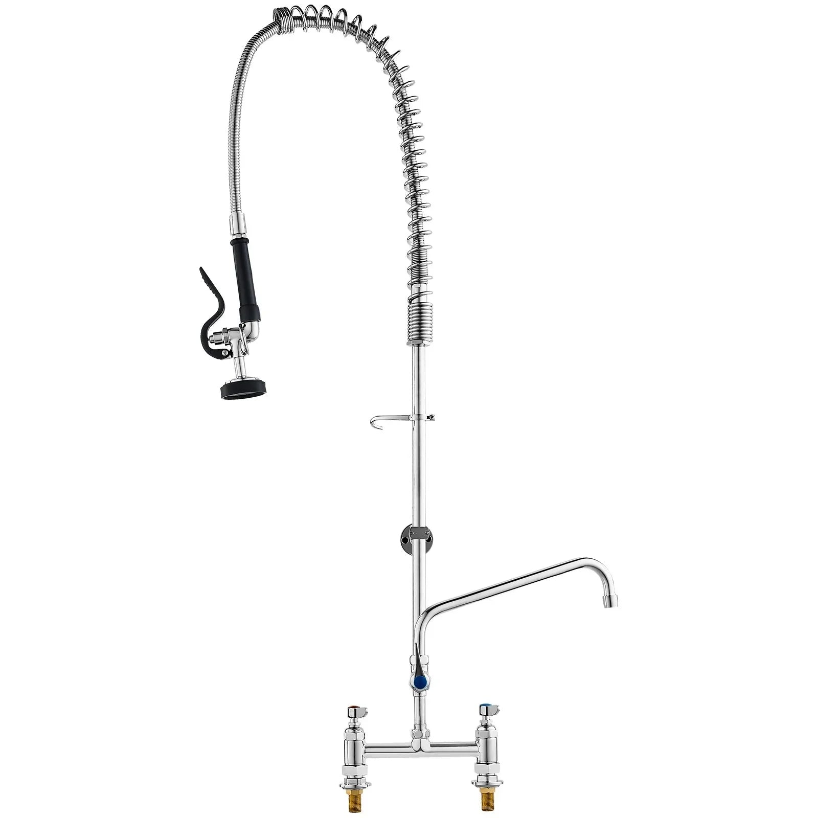 Commercial Faucet with Pre-Rinse Sprayer, 44