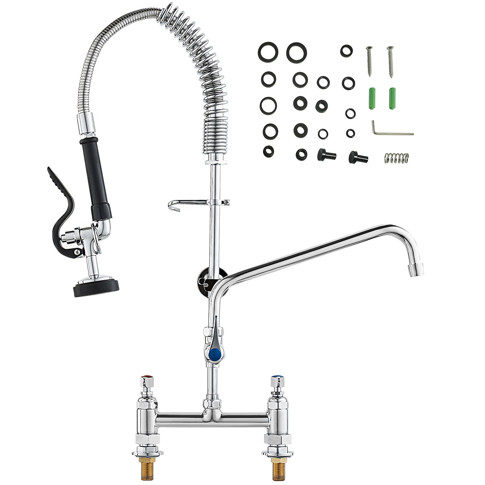 Commercial Faucet with Pre-Rinse Sprayer, 26