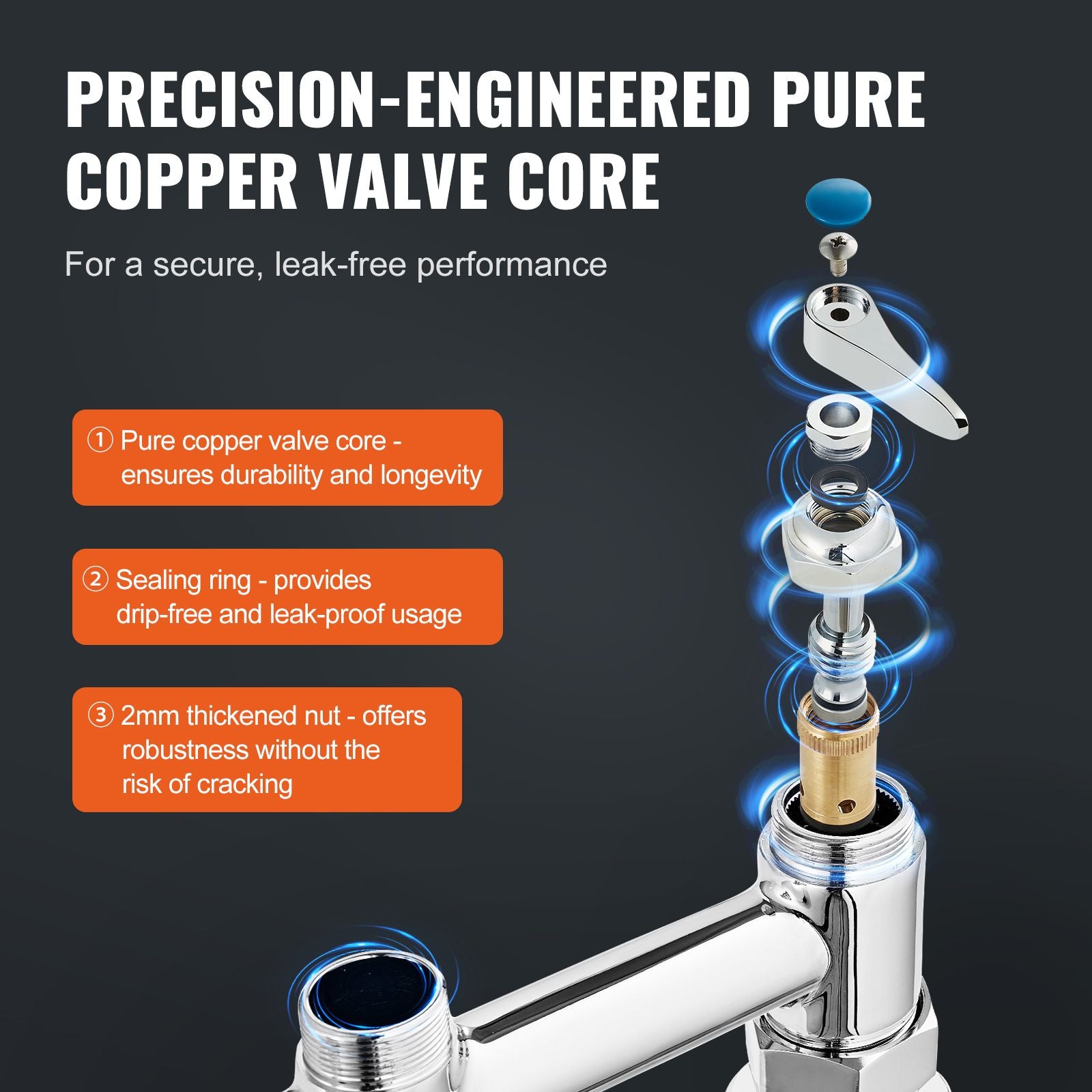 Commercial Faucet with Pre-Rinse Sprayer, 26