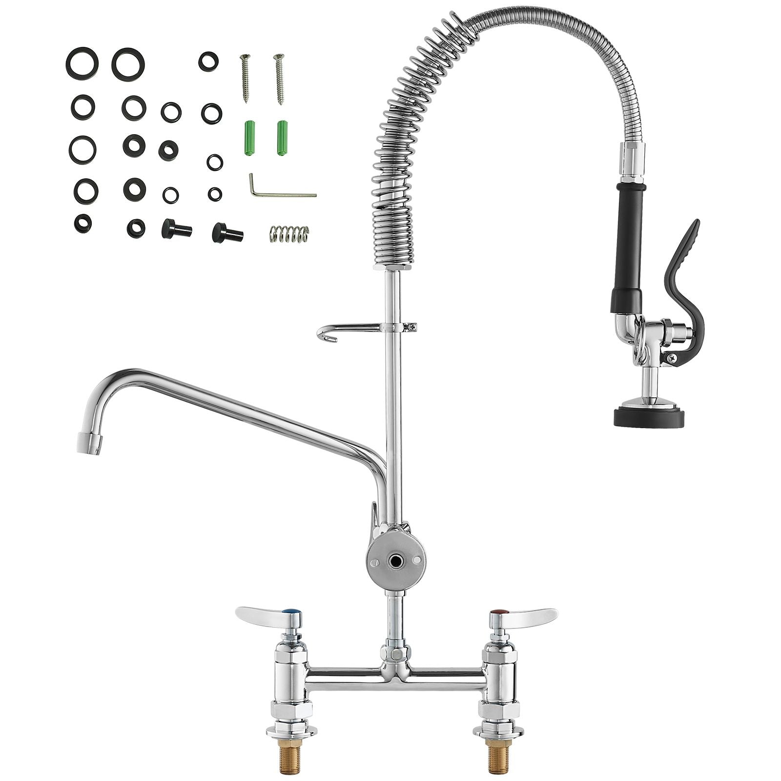 Commercial Faucet with Pre-Rinse Sprayer, 26