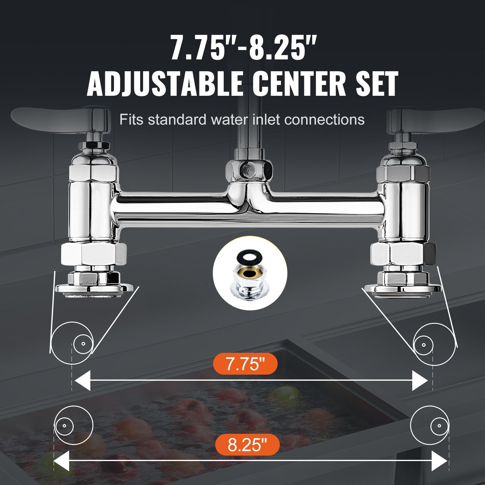 Commercial Faucet with Pre-Rinse Sprayer, 26