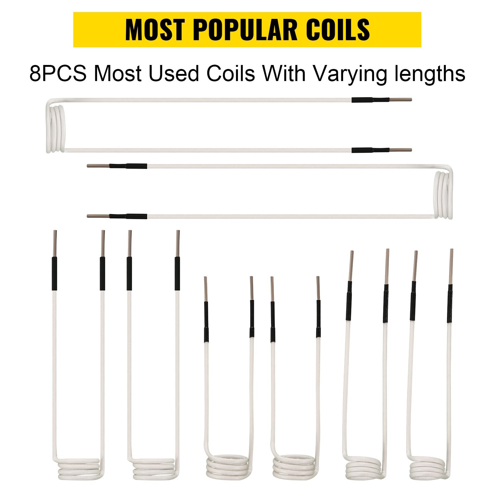 Induction Heater Coil Kit Induction Coils 8PCS For Removing Rusty Bolts