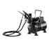 Airbrush Kit, 1/6 HP, Air Brush Kit with Air Compressor, 3 Dual-Action Professional Airbrushes with 3 Tips, Hose, Acrylic Paint, 2 Fans, Low Noise, for Cake Decorating, Model Painting, Nail Art
