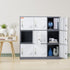 VEVOR 9 Doors Metal Storage Cabinet Employees Steel Storage Cabinet Office Gray