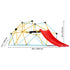 Climbing Dome, 8FT Geometric Dome Climber with Slide, for Kids 3 to 9 Years Old, Jungle Gym Supports 600LBS and Easy Assembly, with Climbing Grip, Outdoor and Indoor Play Equipment for Kids
