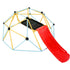 Climbing Dome, 8FT Geometric Dome Climber with Slide, for Kids 3 to 9 Years Old, Jungle Gym Supports 600LBS and Easy Assembly, with Climbing Grip, Outdoor and Indoor Play Equipment for Kids