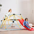 Climbing Dome, 8FT Geometric Dome Climber with Slide, for Kids 3 to 9 Years Old, Jungle Gym Supports 600LBS and Easy Assembly, with Climbing Grip, Outdoor and Indoor Play Equipment for Kids