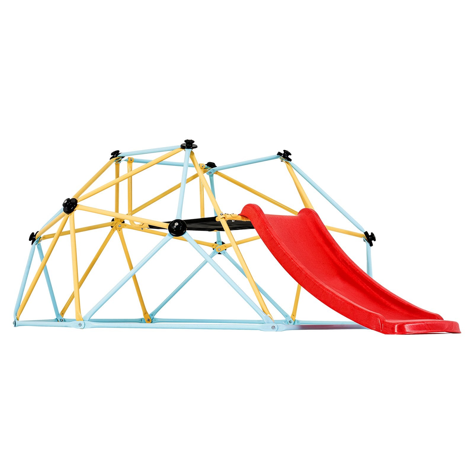 Climbing Dome, 8FT Geometric Dome Climber with Slide, for Kids 3 to 9 Years Old, Jungle Gym Supports 600LBS and Easy Assembly, with Climbing Grip, Outdoor and Indoor Play Equipment for Kids