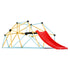 Climbing Dome, 8FT Geometric Dome Climber with Slide, for Kids 3 to 9 Years Old, Jungle Gym Supports 600LBS and Easy Assembly, with Climbing Grip, Outdoor and Indoor Play Equipment for Kids