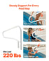 Pool Rail, 137.1 x 81.3 cm Pool Handrail, 100kg Load Capacity Heavy Duty Stainless Steel Swimming Handrail, Seamless Welding, Recessed or Base Mount, for Poolside, Water Parks, Spa Centers