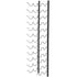 Wall Mounted Wine Rack 24 Bottle Holder Black Steel Vertical Storage Shelf