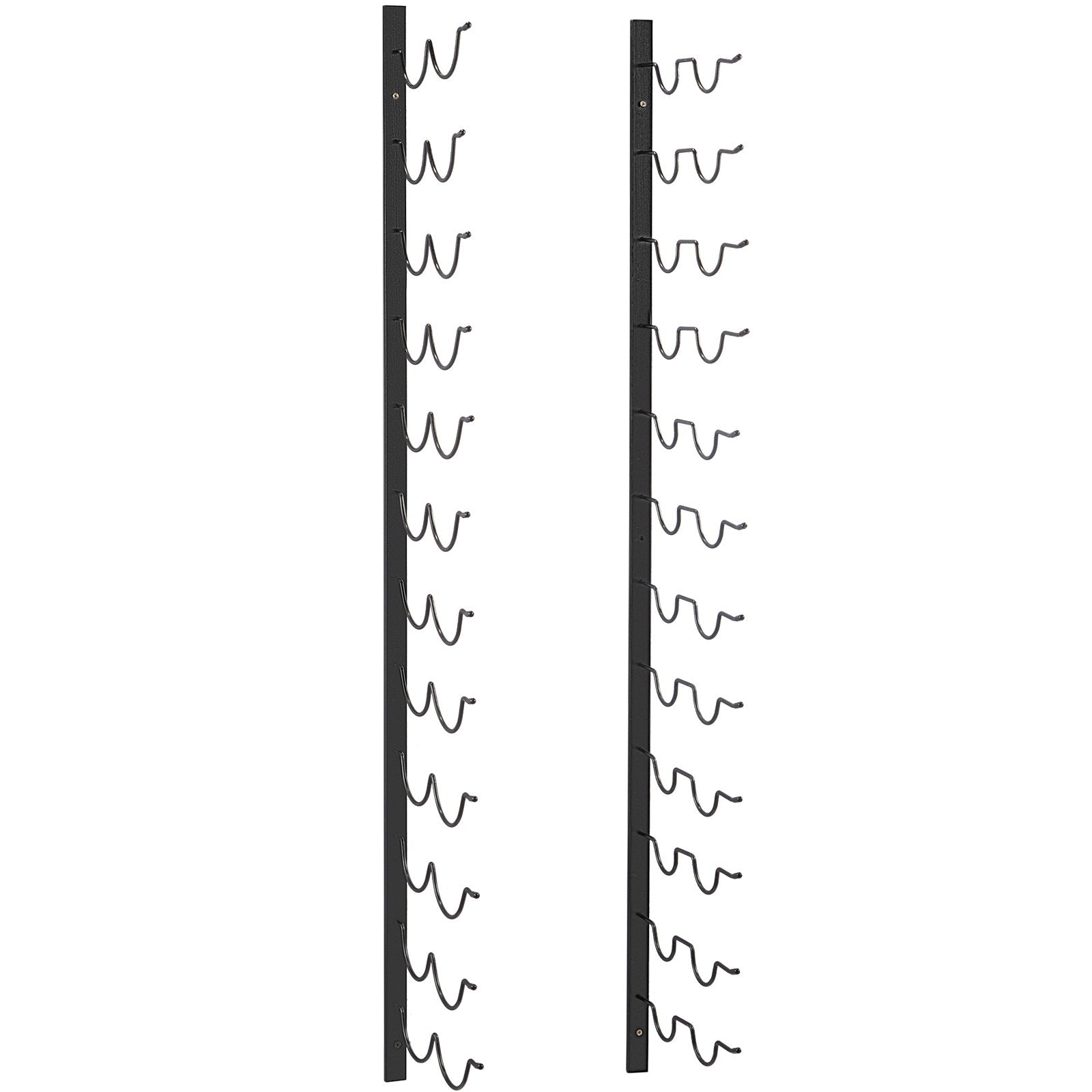 Wall Mounted Wine Rack, 12x2 Bottles Wine Holder Towel Rack, Black Steel Vertical Wine Rack, Modern Decorative Wall Mounted Wine Bottle Holder, Forward Design Simple Storage Wall Rack 48x11x1 In