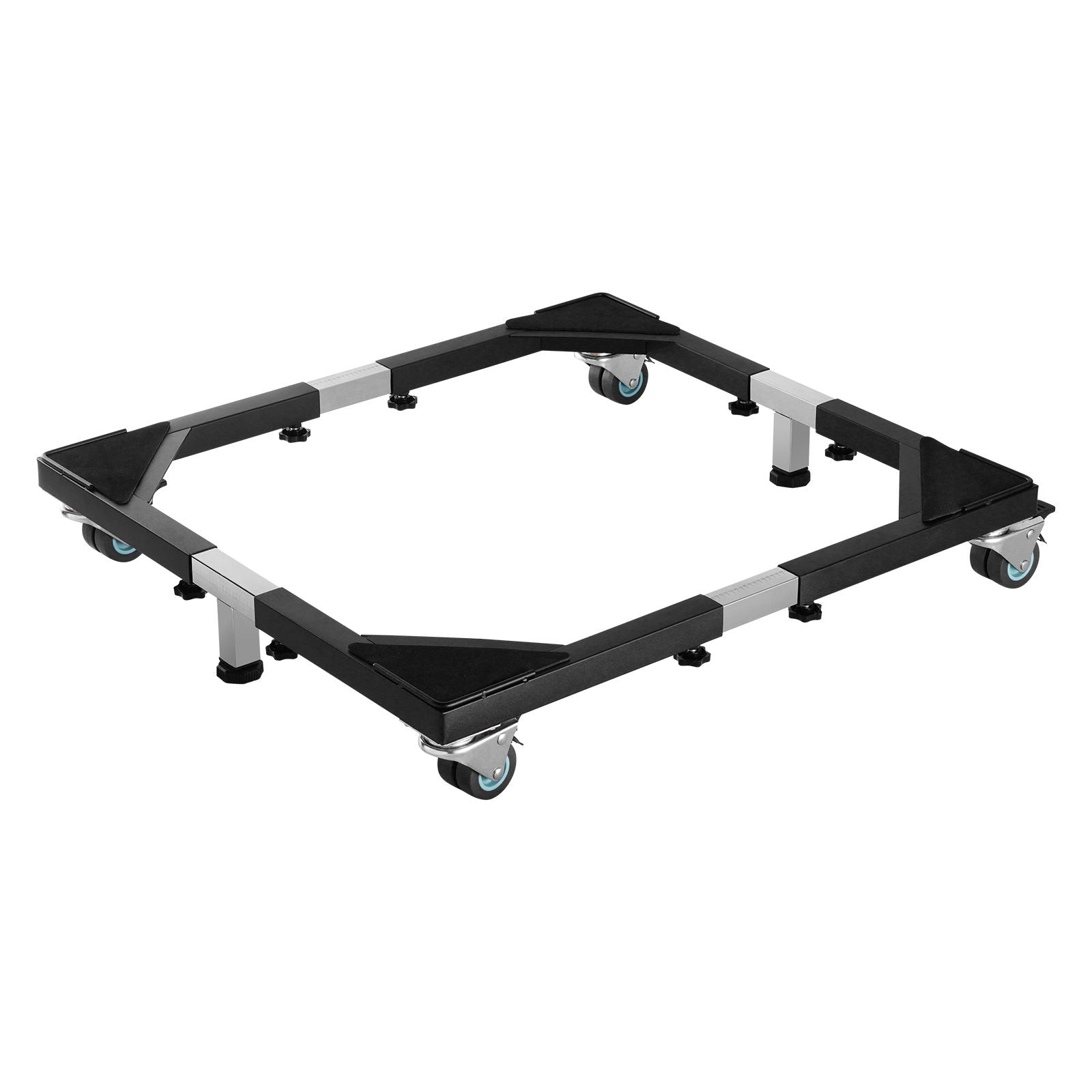 Fridge Stand Mobile Base, 1200 lbs Load Capacity, Washing Machine Stand with 8 Locking Twin Wheels and 4 Brakes, 23-36.6 Inches Adjustable Furniture Dolly for Washer, Refrigerator and Dryer