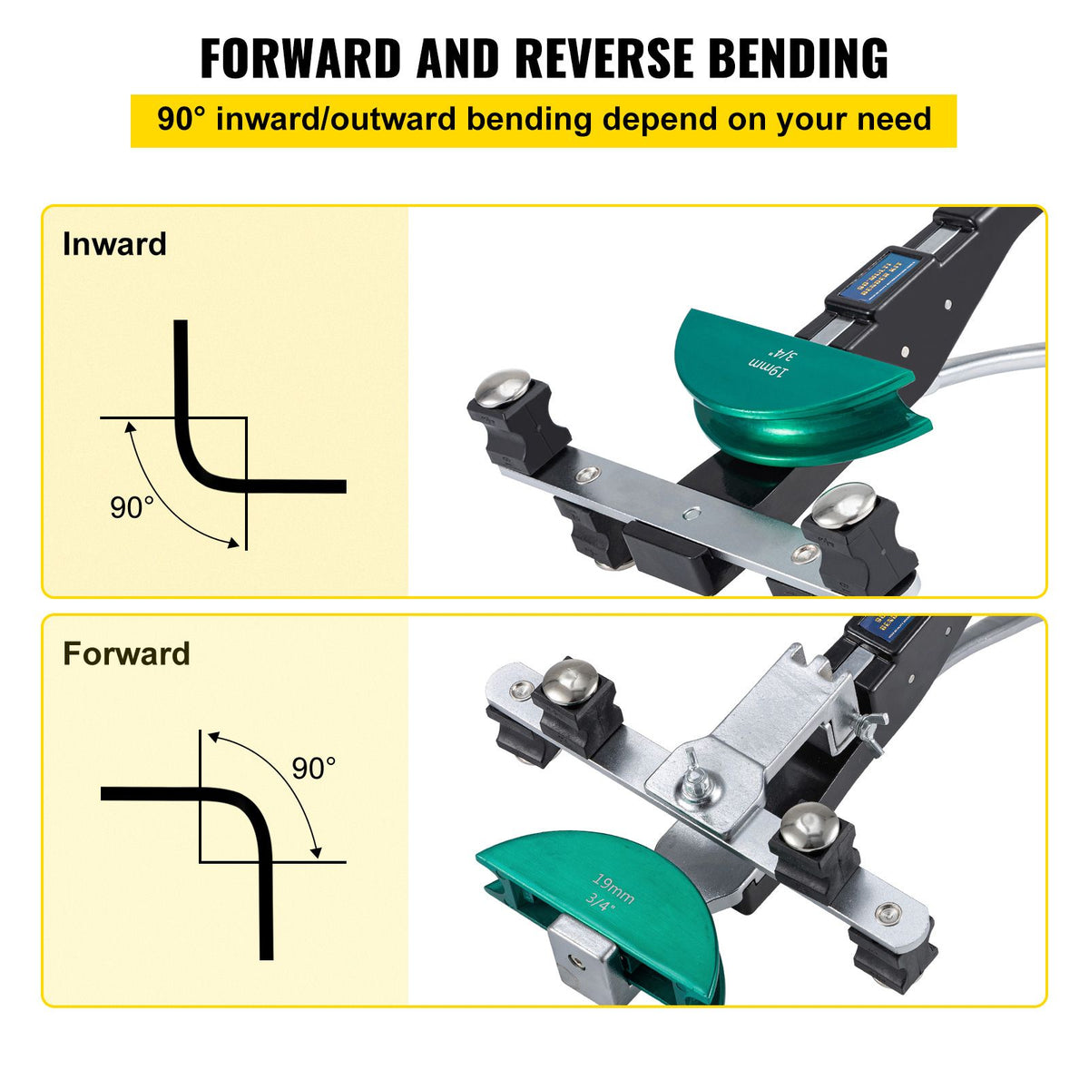 Copper Pipe Bender HVAC Refrigeration Ratcheting Tube Bender 1/4