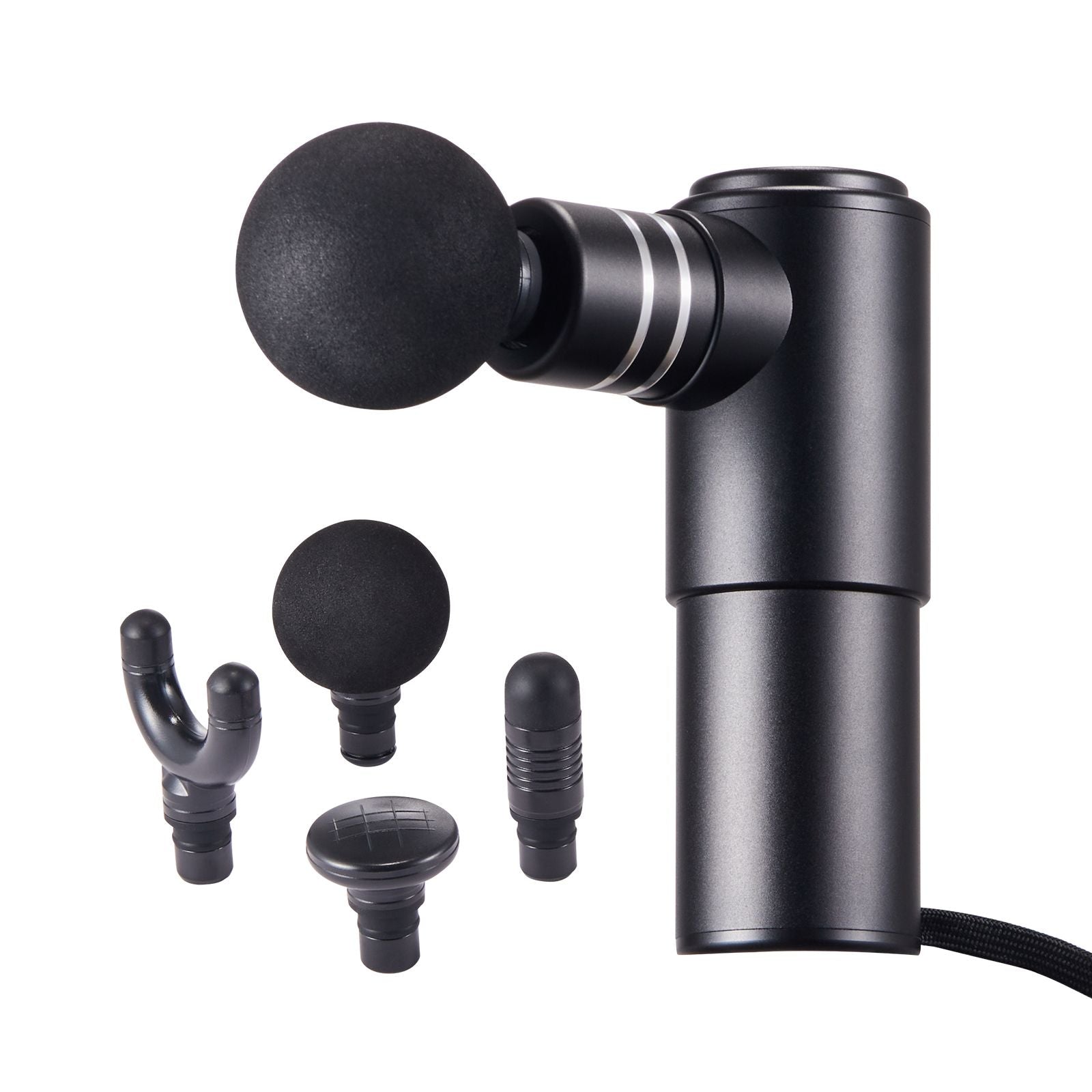 Massage Gun Deep Tissue, Percussion Muscle Massager for Athletes - with 4 Speed Levels & 4 Massage Heads, 12V 2500mAh Batteries, Handheld Electric Massage Gun for Pain Relief, Muscle Relaxation