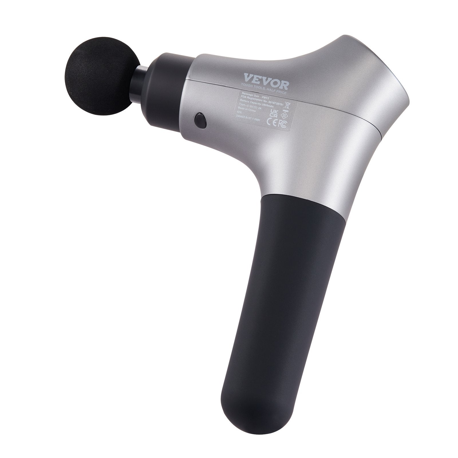 Massage Gun Deep Tissue, Percussion Muscle Massager for Athletes - with 6 Speed Levels & 4 Massage Heads, 12V 2500mAh Batteries, Handheld Electric Massage Gun for Pain Relief, Muscle Relaxation