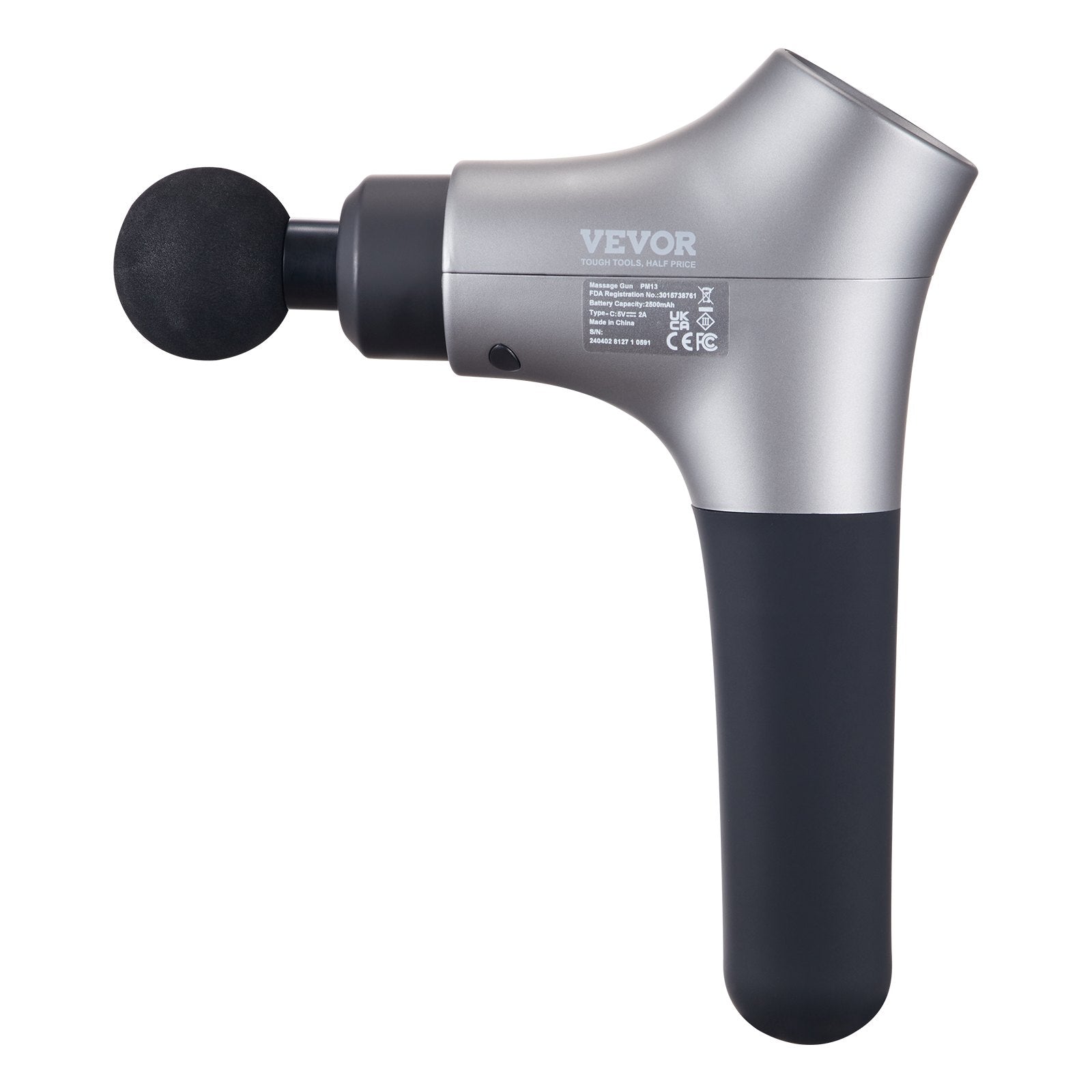 Massage Gun Deep Tissue, Percussion Muscle Massager for Athletes - with 6 Speed Levels & 4 Massage Heads, 12V 2500mAh Batteries, Handheld Electric Massage Gun for Pain Relief, Muscle Relaxation