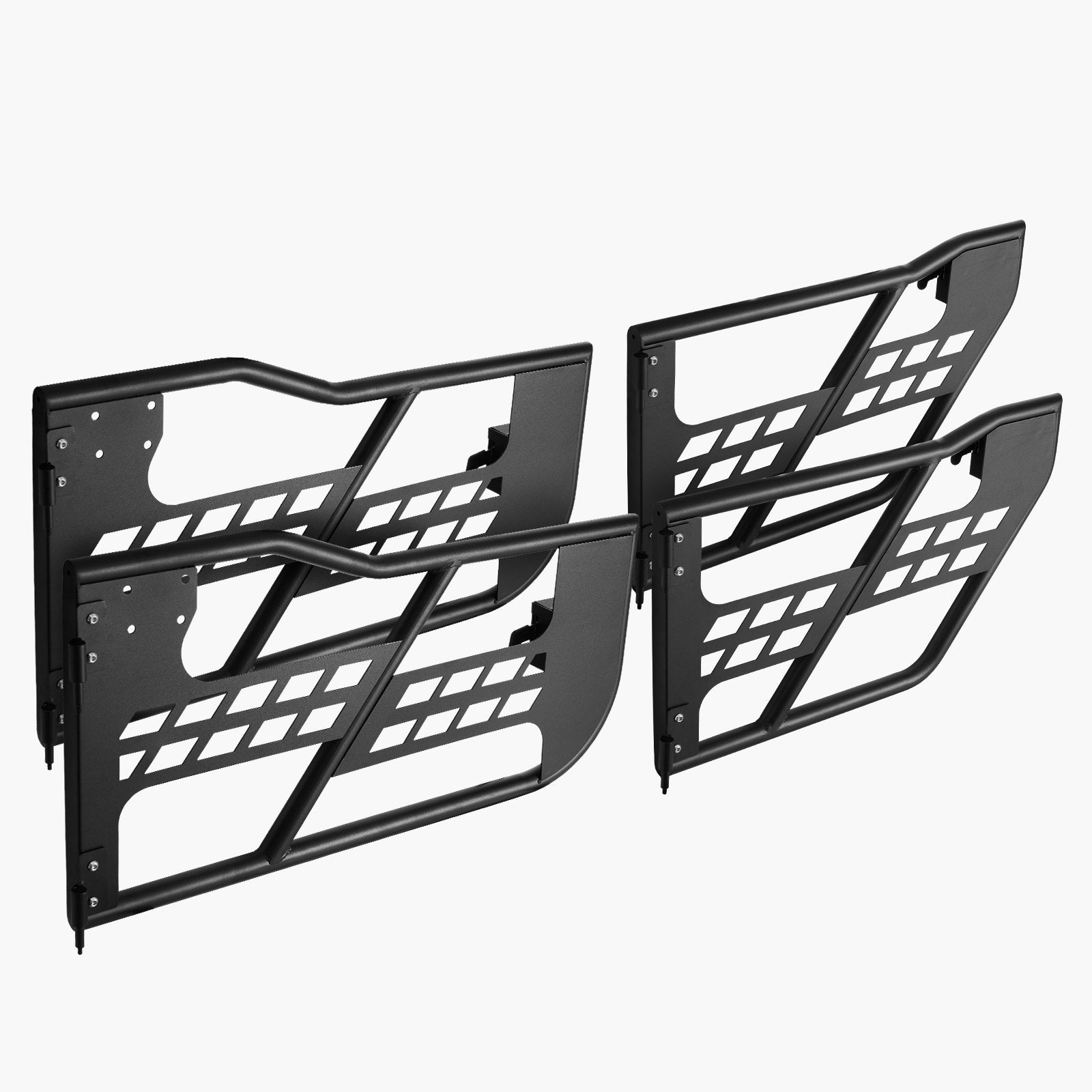 Jeep Tube Doors, 4-Door, Hunting Style Jeep Tubular Door with Heavy-Duty Hinges & OE Latch, Jeep Doors with Rubber Pads, Fit for 2018-2024 Jeep Wrangler JL & 2020-2024 Jeep Gladiator JT