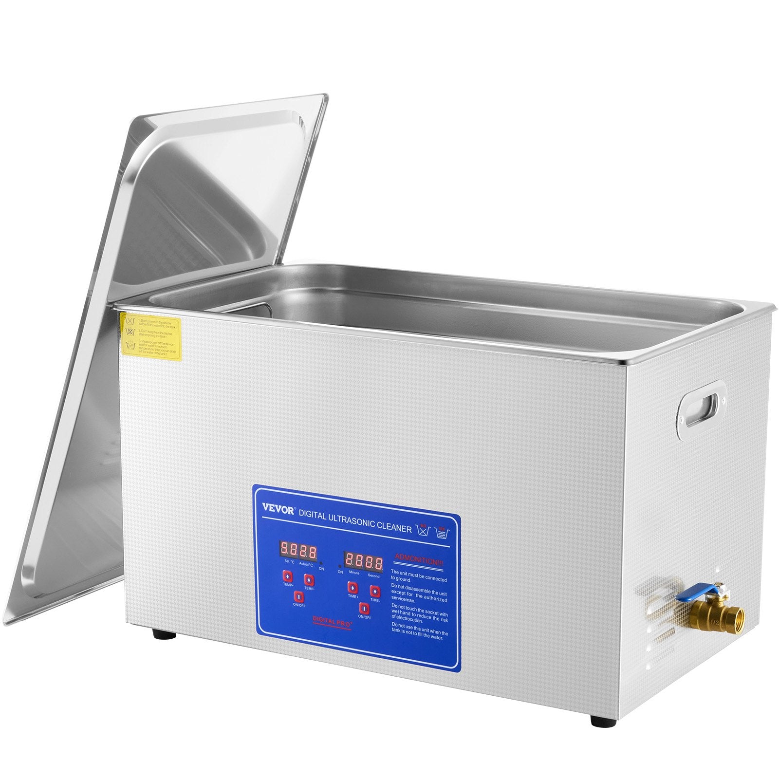 Vevor 30L Digital Ultrasonic Cleaners Cleaning Equipment Bath Tank w/Timer Heated
