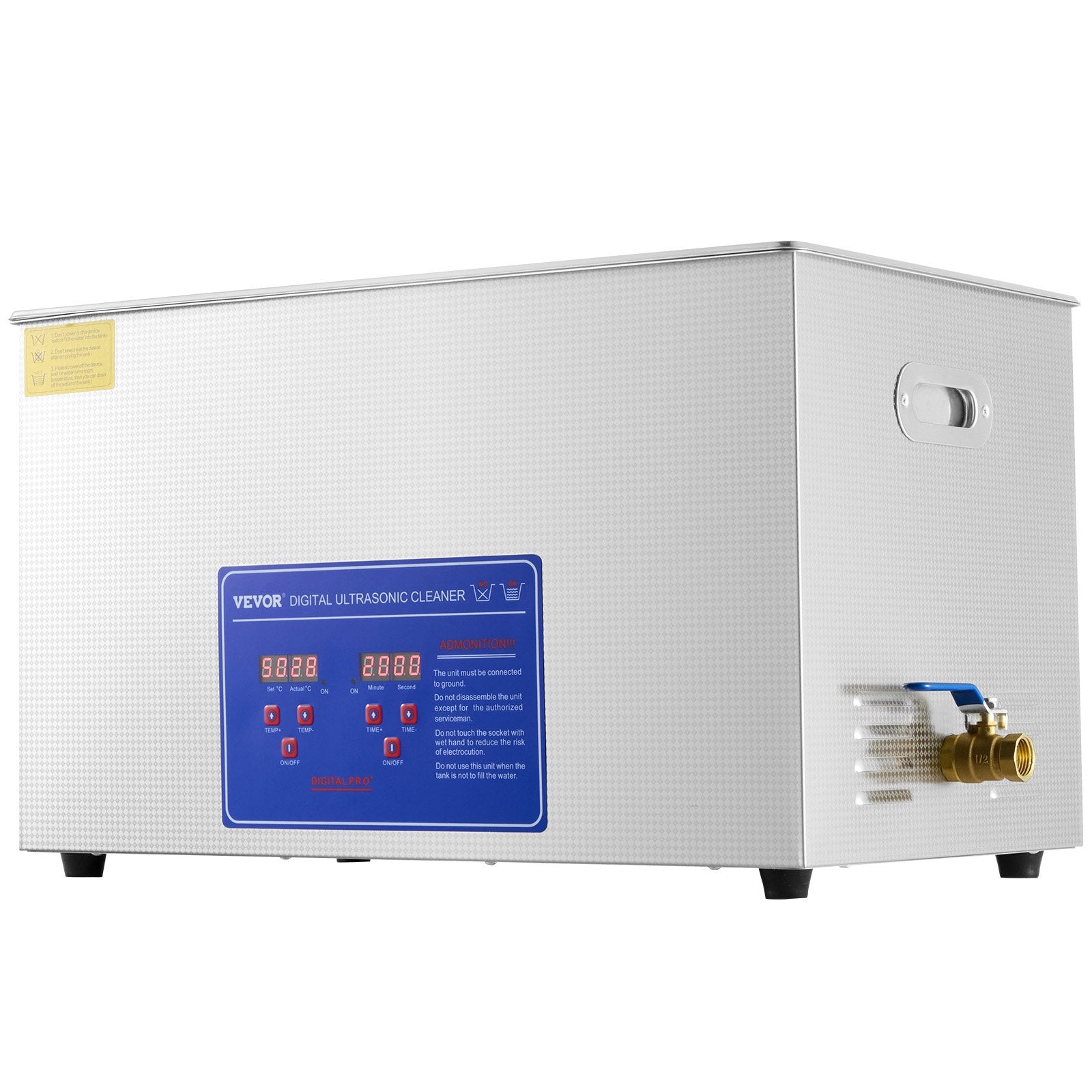 Vevor 30L Digital Ultrasonic Cleaners Cleaning Equipment Bath Tank w/Timer Heated