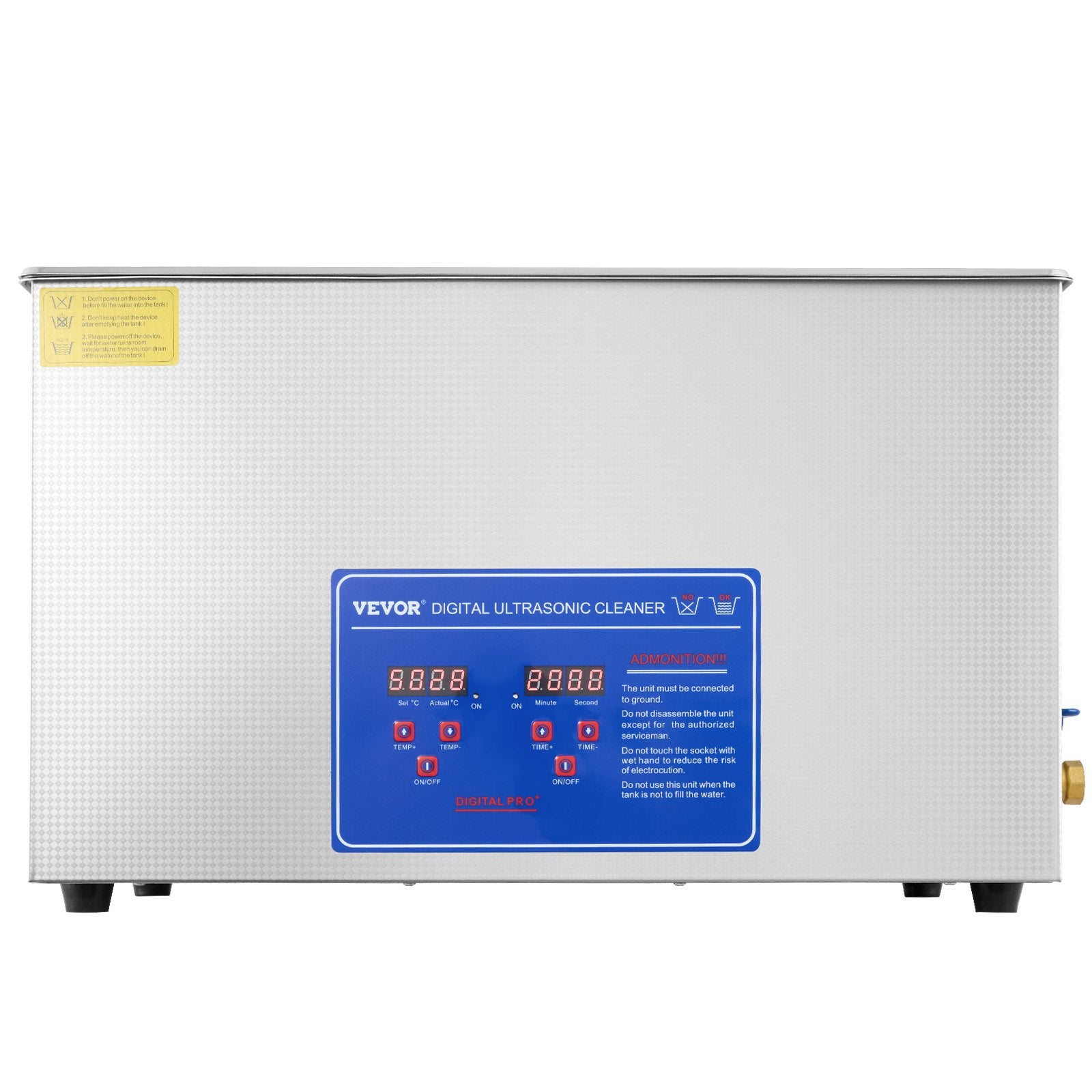 Vevor 30L Digital Ultrasonic Cleaners Cleaning Equipment Bath Tank w/Timer Heated