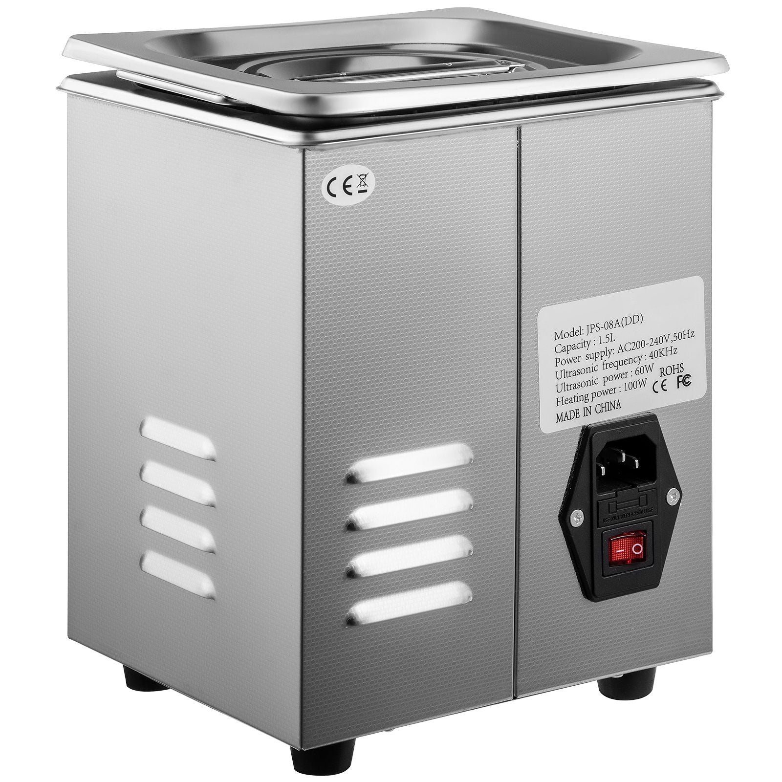 Ultrasonic Cleaner 2L Jewelry Cleaning with Digital Timer Ultrasonic Cleaning Machine for Jewellery Rings Watches Eyeglasses Dentures Coins Metal Parts Commercial and Home Use