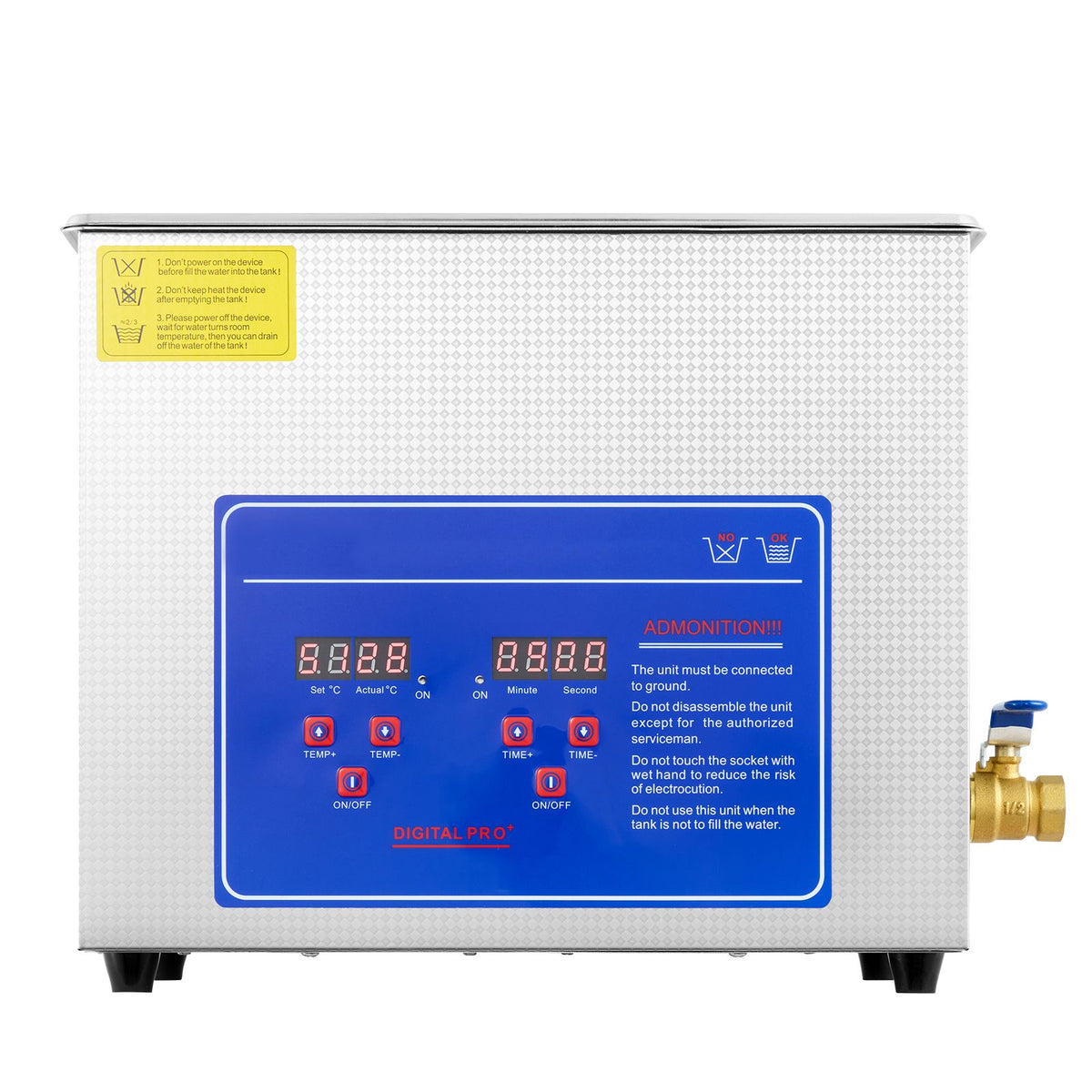6L Digital Ultrasonic Cleaner Stainless Steel Heated Sonic Cleaning Machine