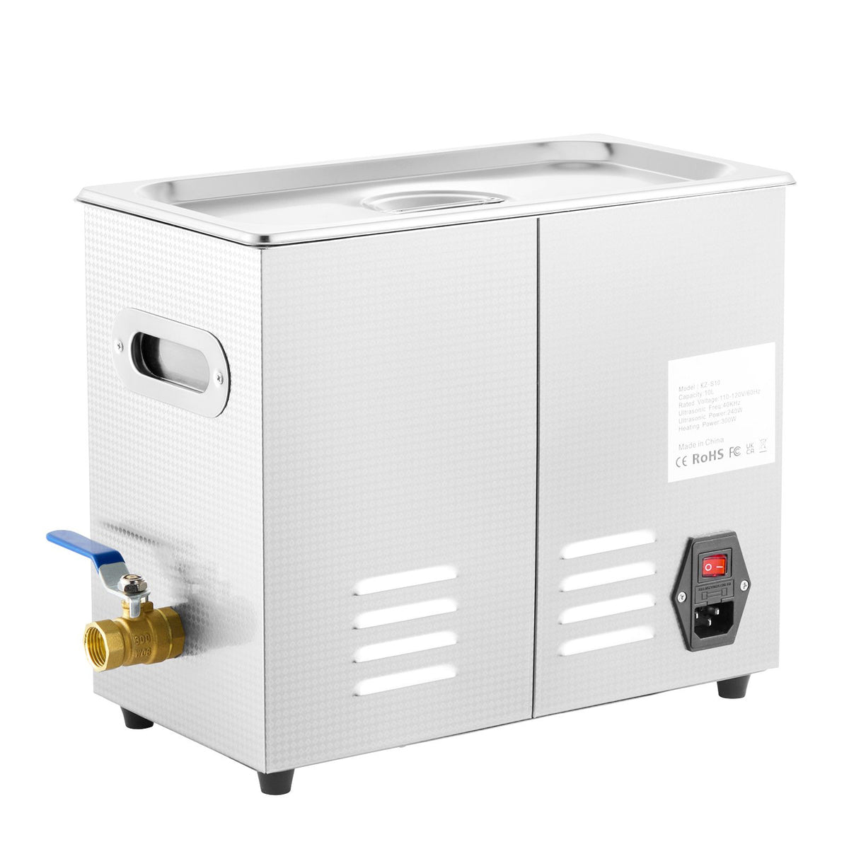 6L Digital Ultrasonic Cleaner Stainless Steel Heated Sonic Cleaning Machine