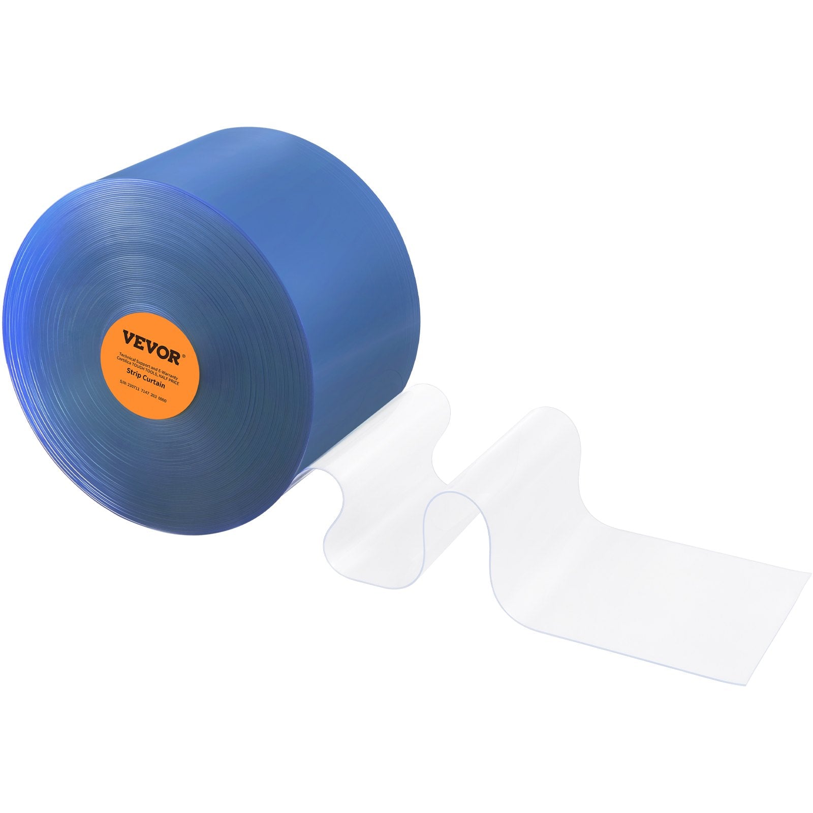 Strip Curtain, 2500 cm L x 30.5 cm W x 3 mm Thickness, Clear PVC Smooth Curtain Strip Door Bulk Roll, Plastic Door Strips for Doorways of Supermarket, Garage, Warehouse, Barn, Pet Animal House